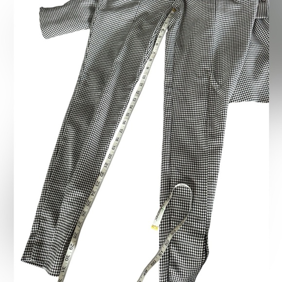 *Bloggers Favorite* Zara Houndstooth Mid Rise Front Split Trousers Sz M - Picture 9 of 14